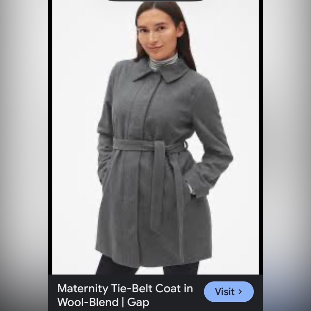 GAP Charcoal MaternityTrench Coat for Women